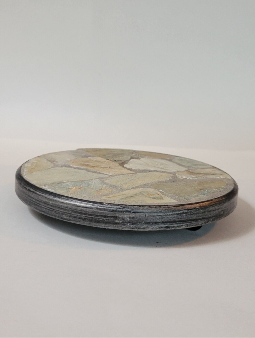 Neutral Stone Mosaic Display Stand - Home Accents